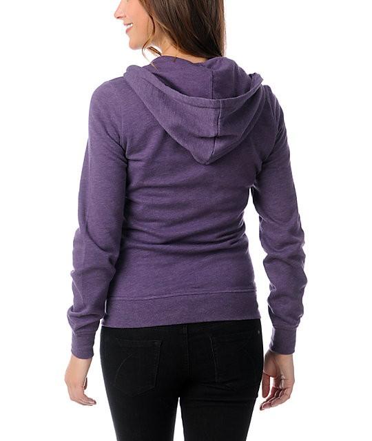 purple zip up sweatshirt