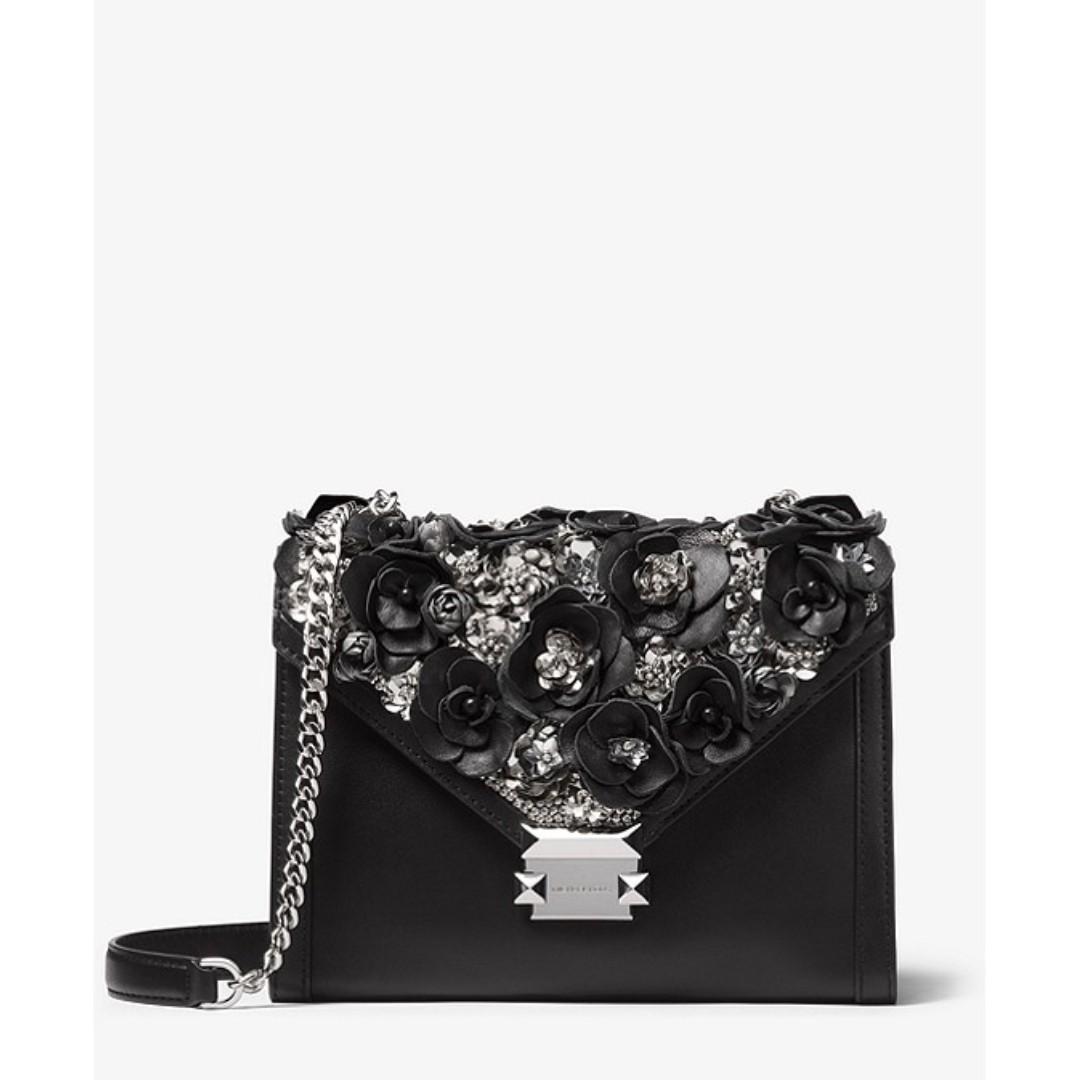 michael michael kors whitney large embellished leather convertible shoulder bag