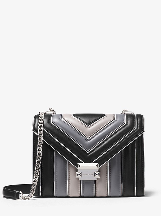 Michael Kors Whitney Large Quilted Tri Color Leather Convertible