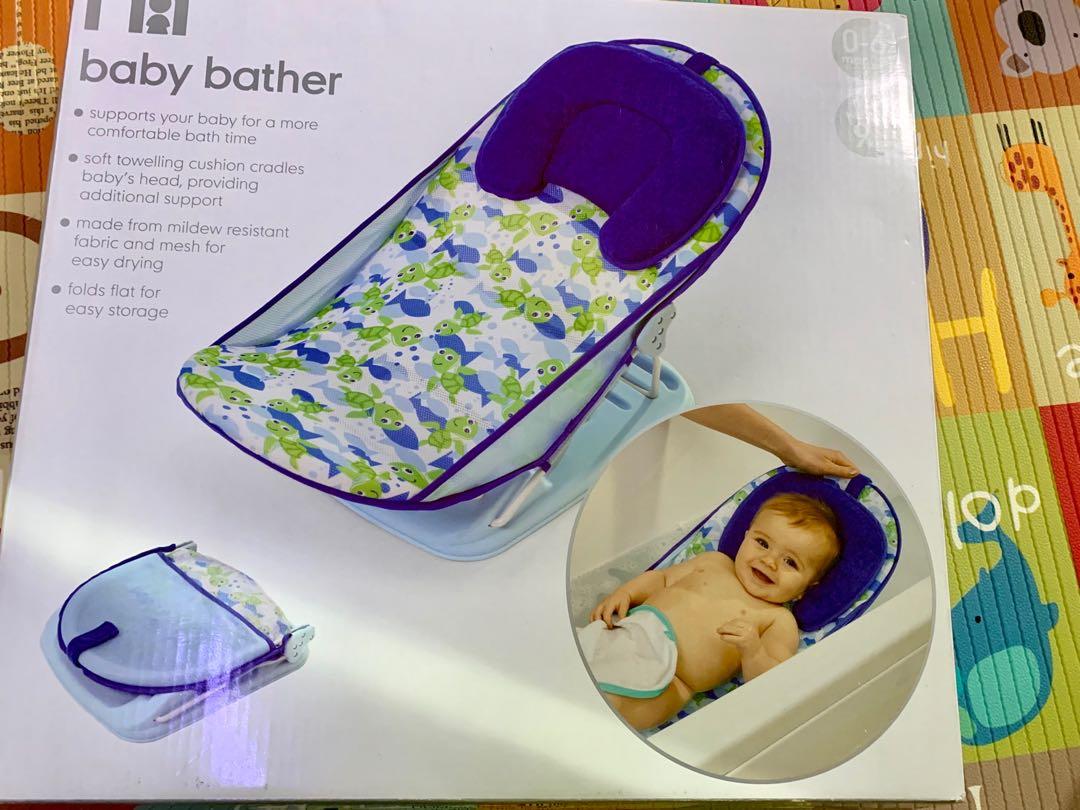 towelling baby bath support