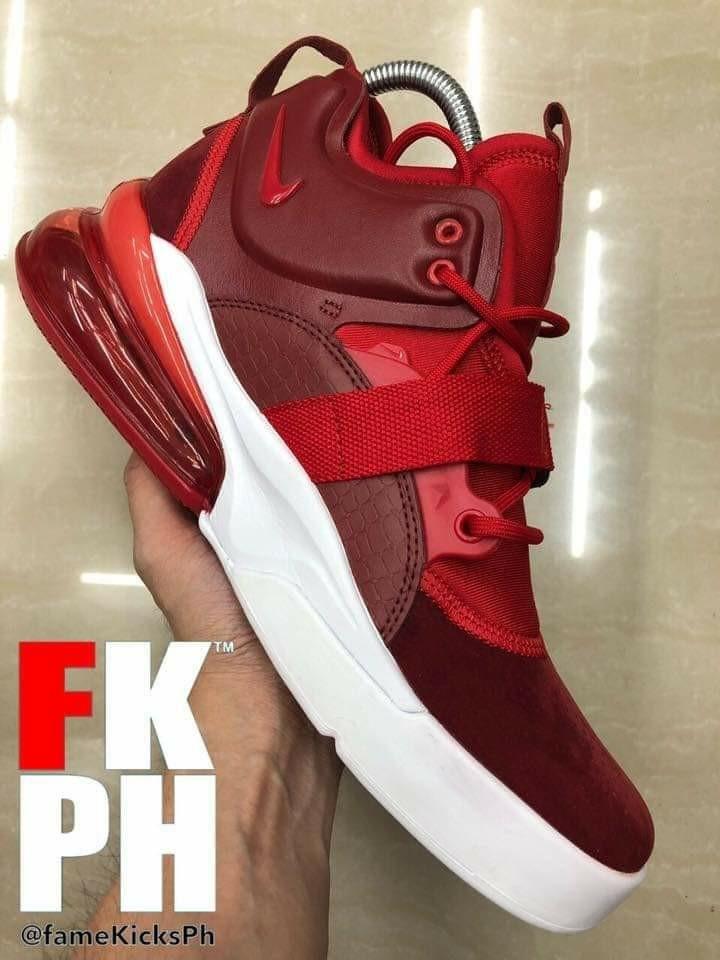 Nike air force 270 high top red clearance