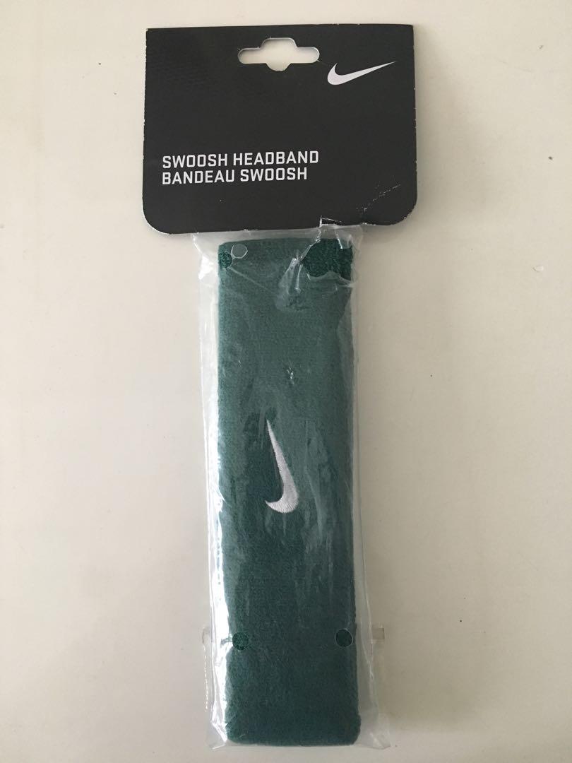 Nike Headband Dark Green Olah Raga Perlengkapan Olahraga Lainnya