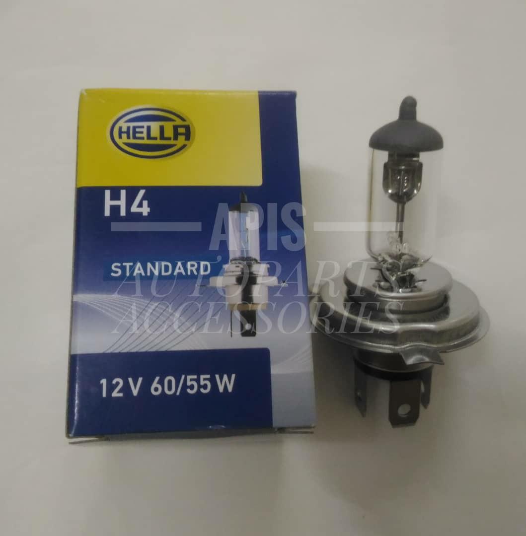 ORIGINAL HELLA HALOGEN BULB H4 12V 60/55W (STANDARD), Auto Accessories ...