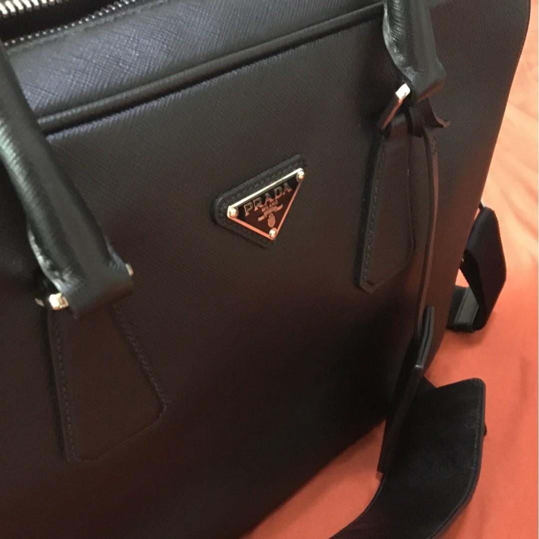 Prada Mens Saffiano Leather bag (Good condition), Men's Fashion, Bags,  Briefcases on Carousell