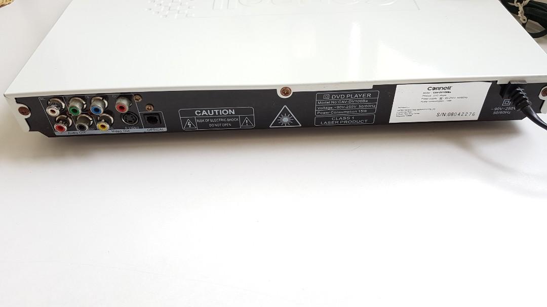 Cornell DVD player (CAV-DV106Ba) - New, but not functional