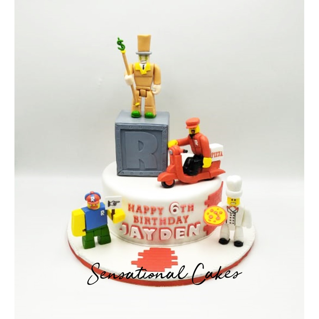 Robot Character Kid Children Theme Customized Cake Singapore Robloxcake 1stbirthday Sciencecake Adventurecake Hero Cake Army Cake Monster Cake Animals Cake Robotscakes Food Drinks Baked Goods On Carousell