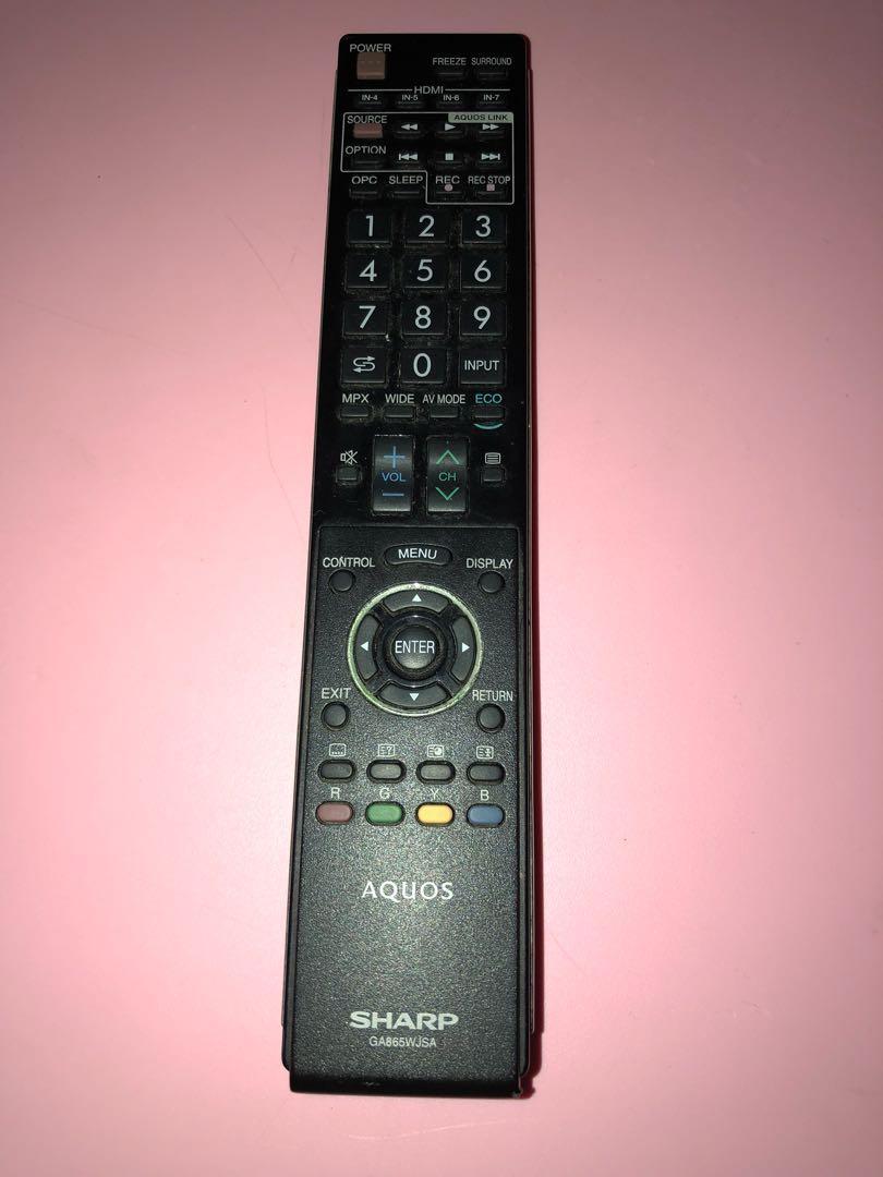 Sharp TV Remote Controller GA865WJSA, TV & Home Appliances, TV
