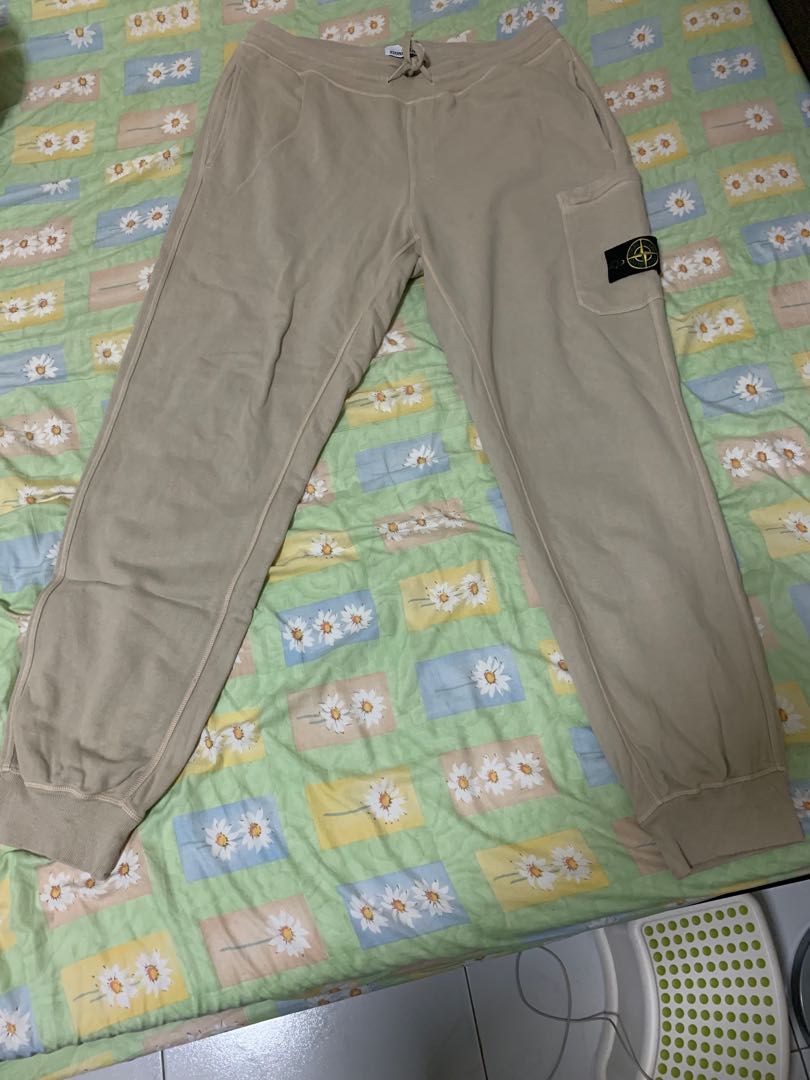 stone island green joggers