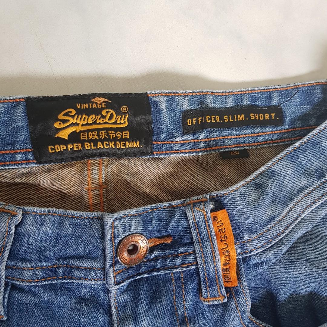 Superdry Officer Slim Denim Shorts, Men 