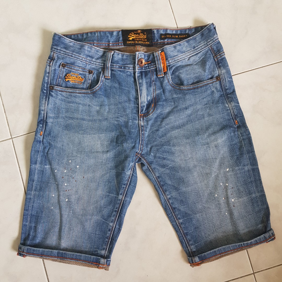 Superdry Officer Slim Denim Shorts Men s Fashion Bottoms Jeans
