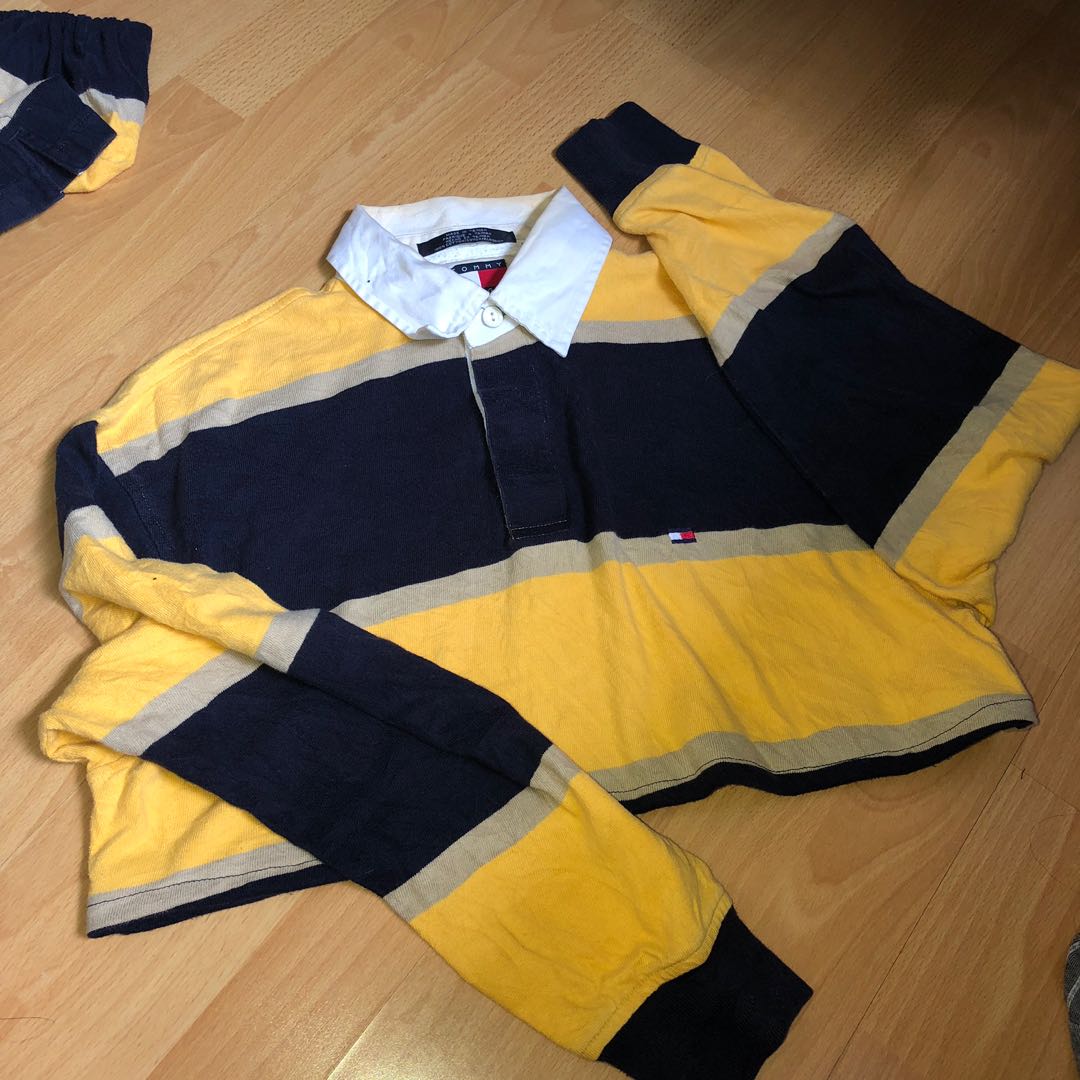 cropped rugby polo