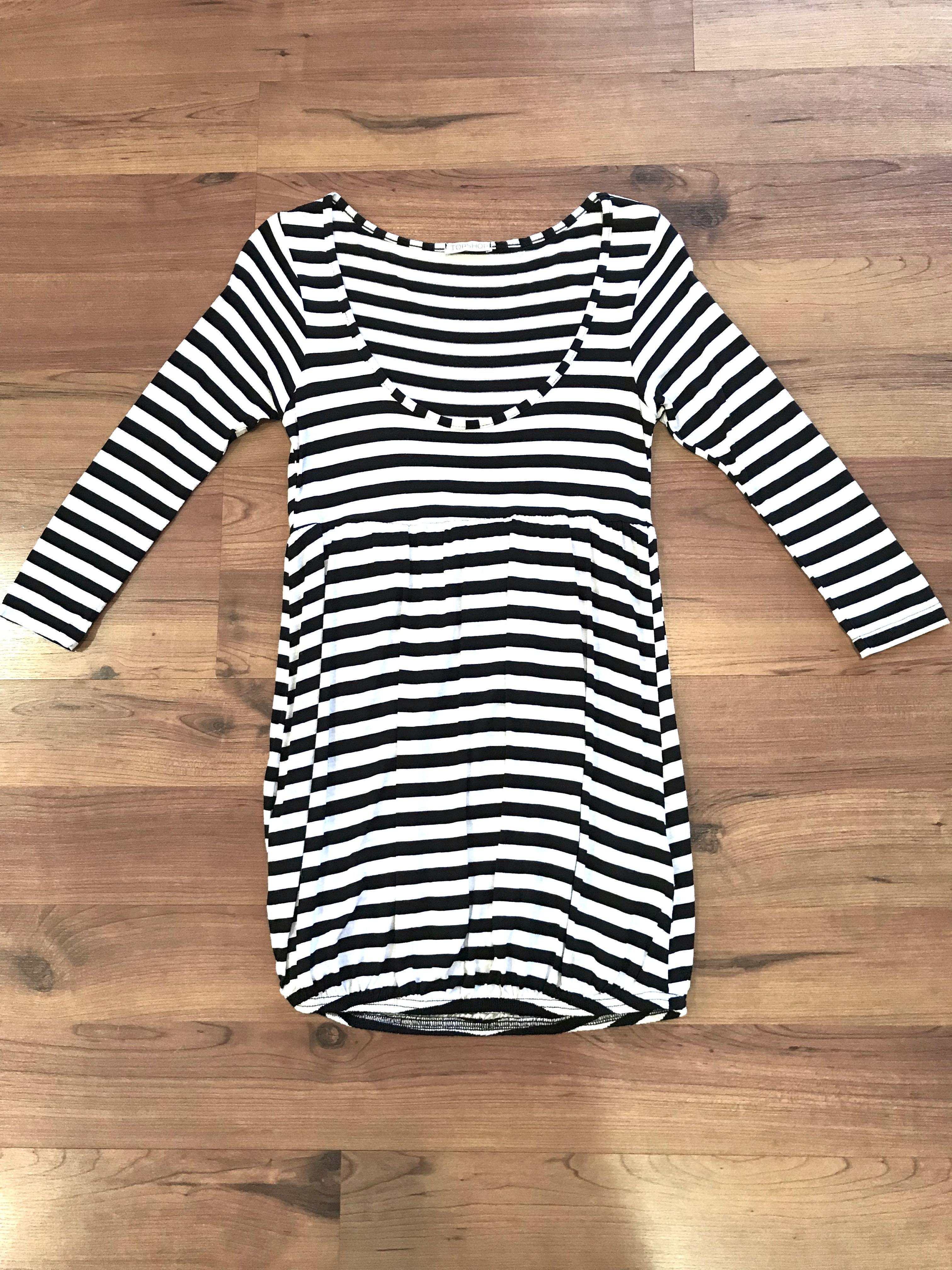 Black and white striped shirt topshop hotsell