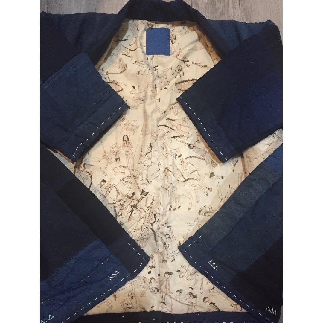 VISVIM ICT SANJURO KIMONO DOWN KOFU 羽絨外套 和服 古布 SZ:1