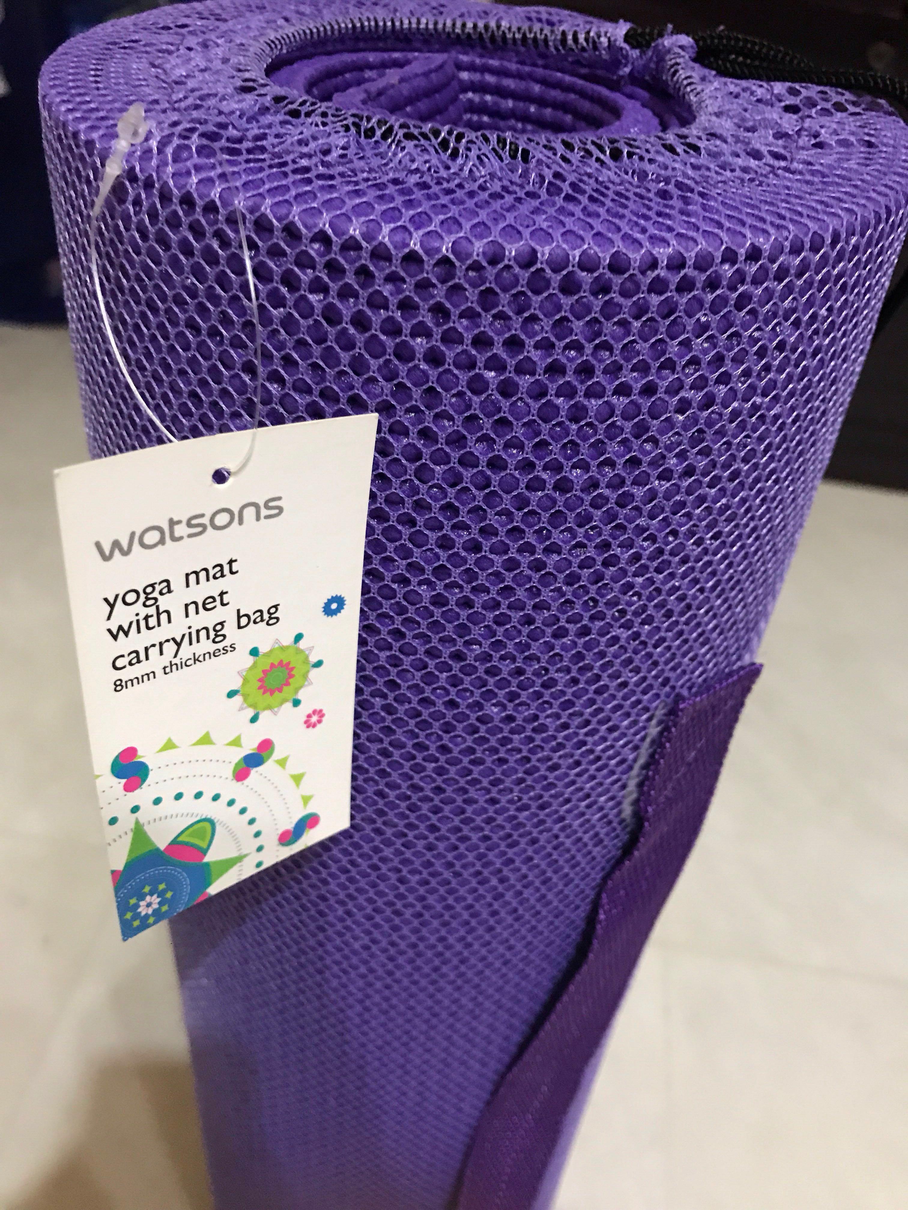 Watsons Yoga Mat 8mm Purple Sports Sports Games Equipment On Carousell