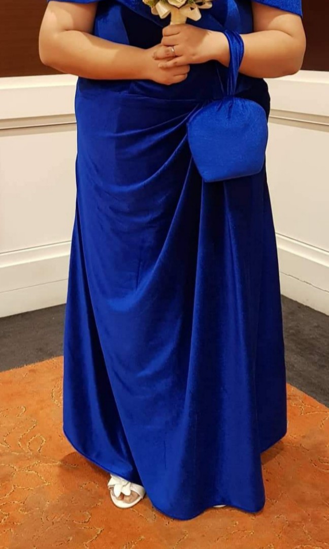 royal blue plus size formal gowns