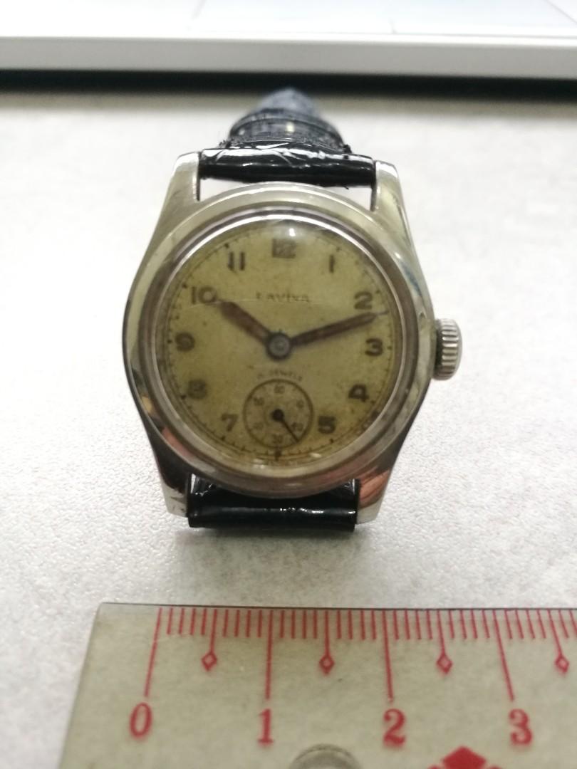 Lot - GENTS WRIST WATCH C. 1960 - LAVINA - ORIGINAL SIGNED - MECHANICAL -  A/F