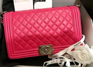 Chanel boy 28復古銀鏈