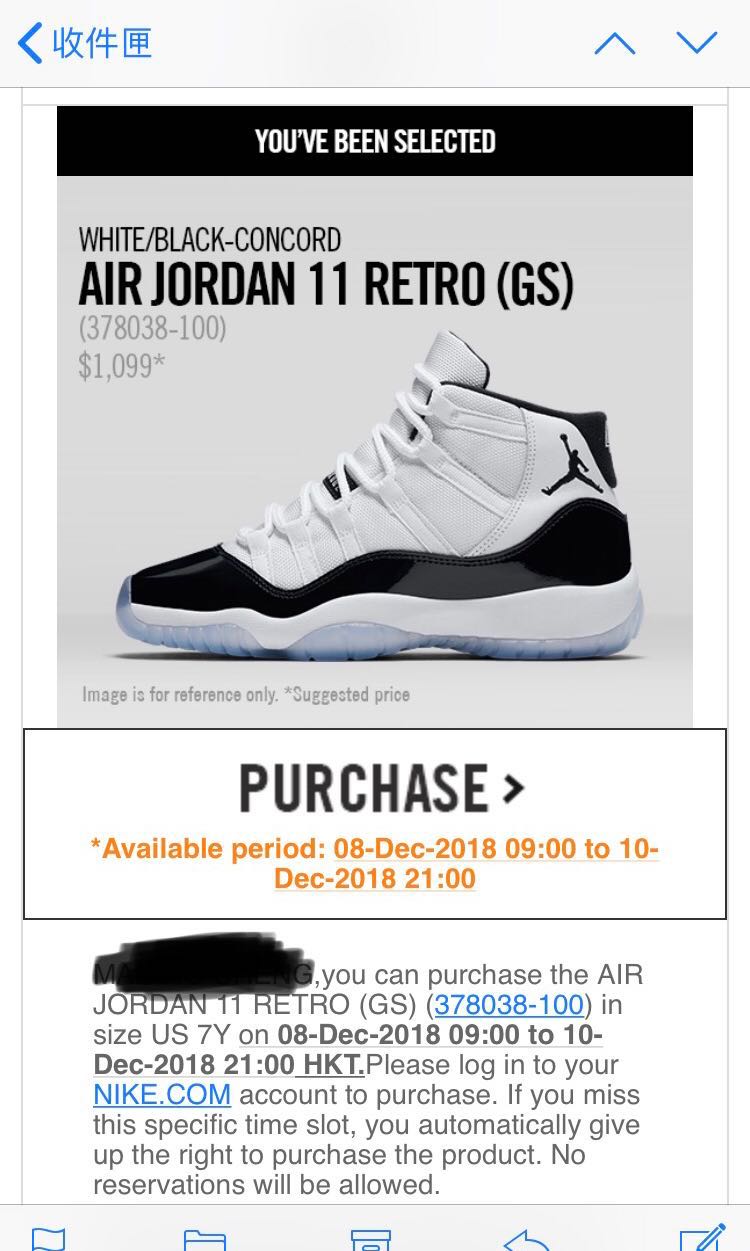 Jordan 11 concord 7y Clearance