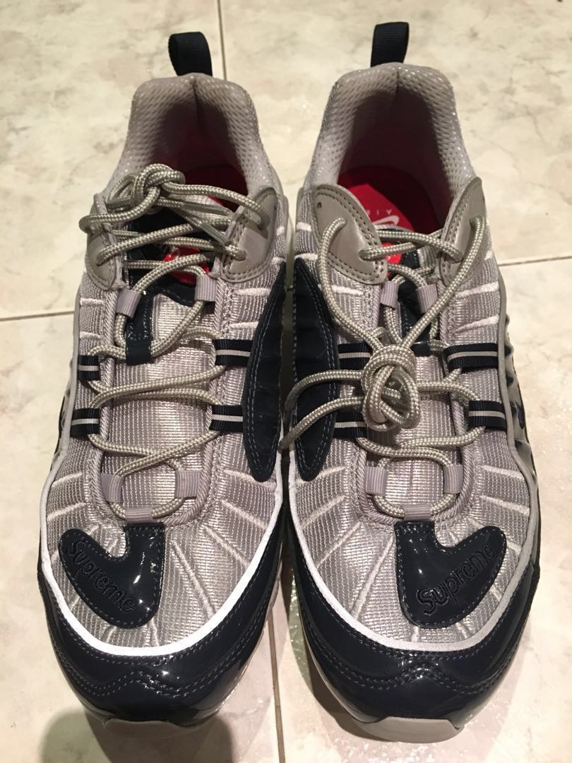 Almost brand new Supreme Nike Air Max 98 Navy us10.5 Details about Supreme x Nike Air Max 98 Navy UK9 . Dead Stock