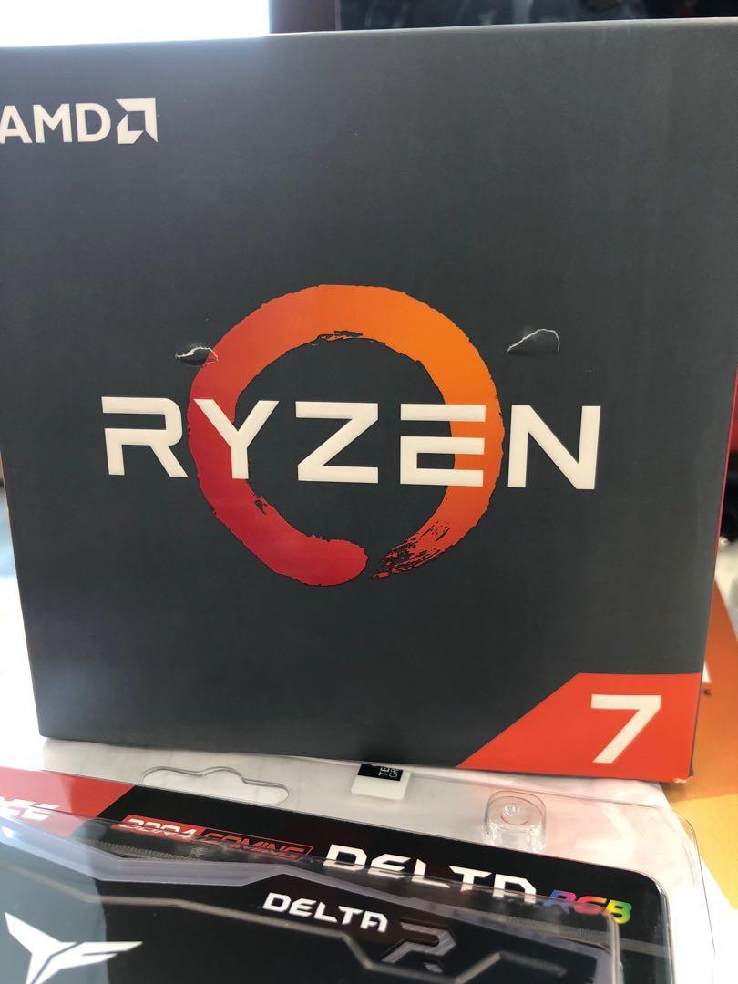 Amd Ryzen 7 2700x With Wraith Prism Electronics Computer Parts Accessories On Carousell