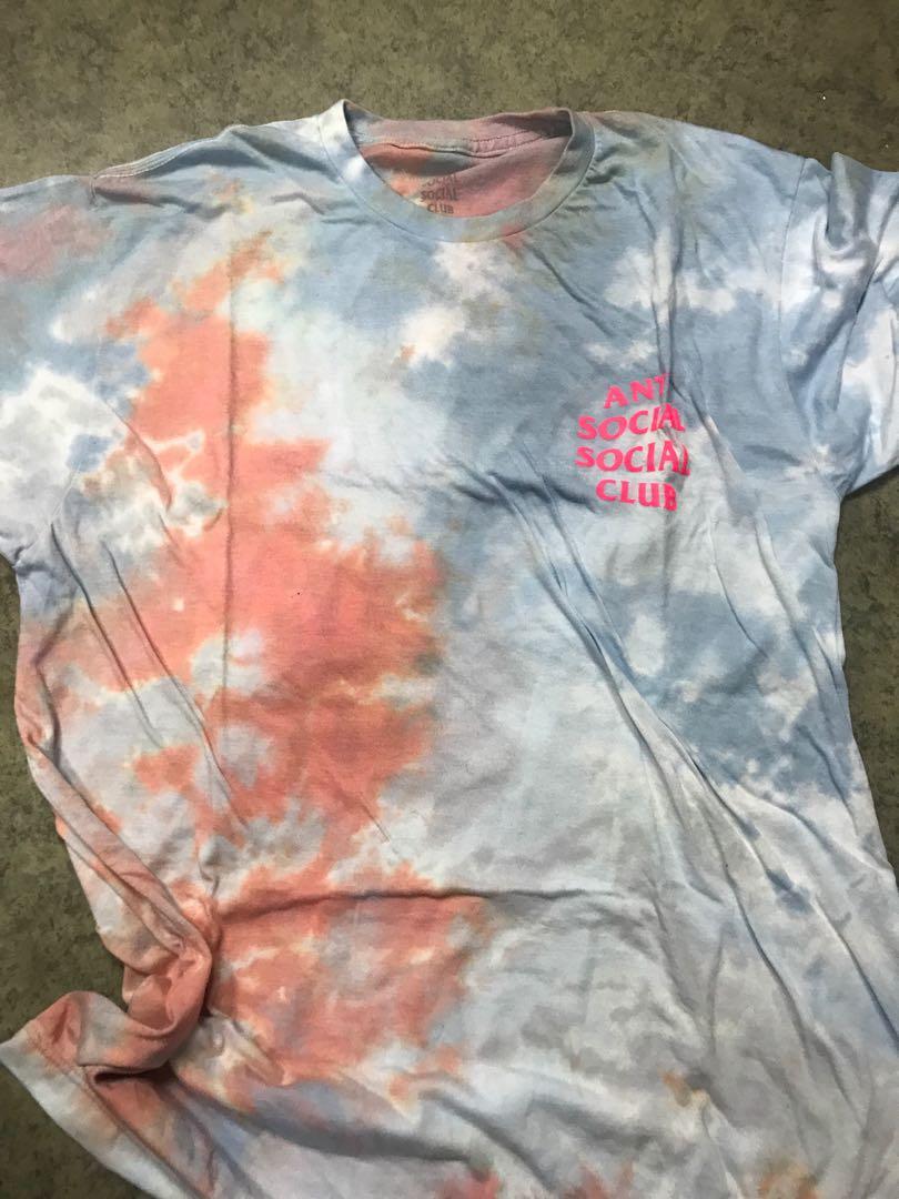 anti social social club tie dye shirt