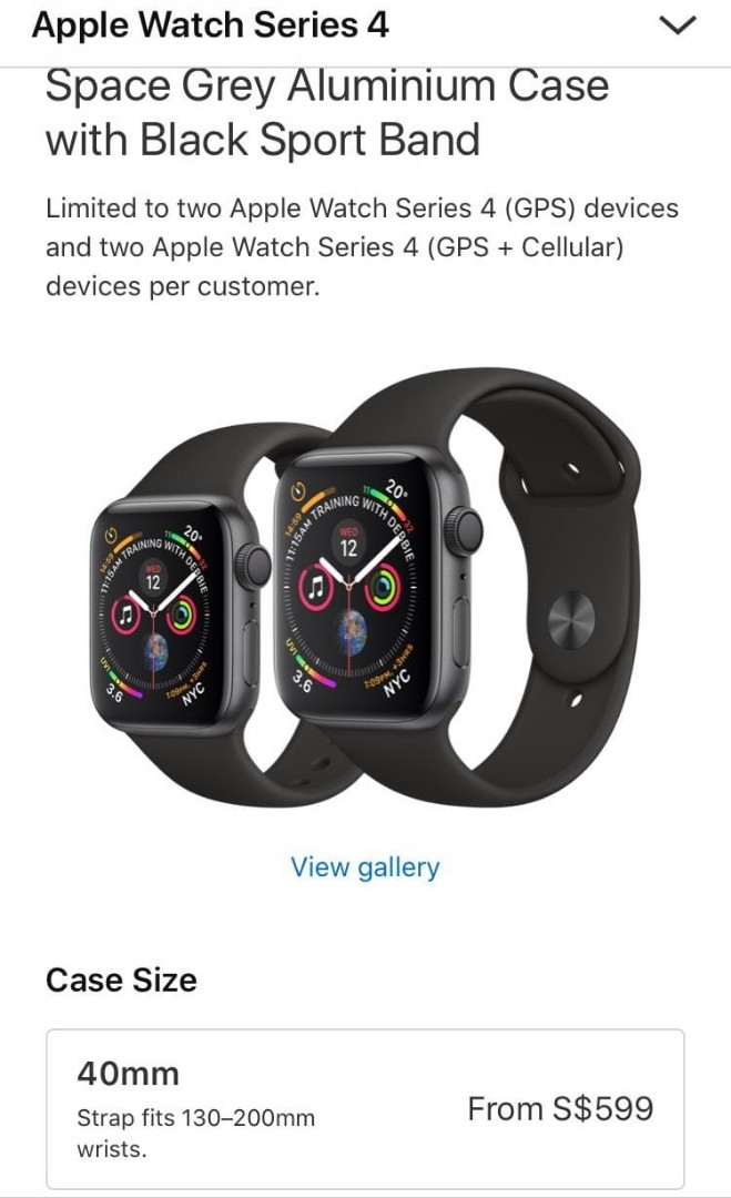 series 4 space gray aluminum case black sport band