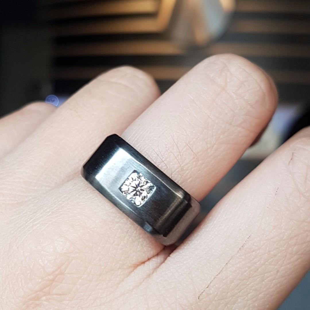 Mens black thumb ring cheap