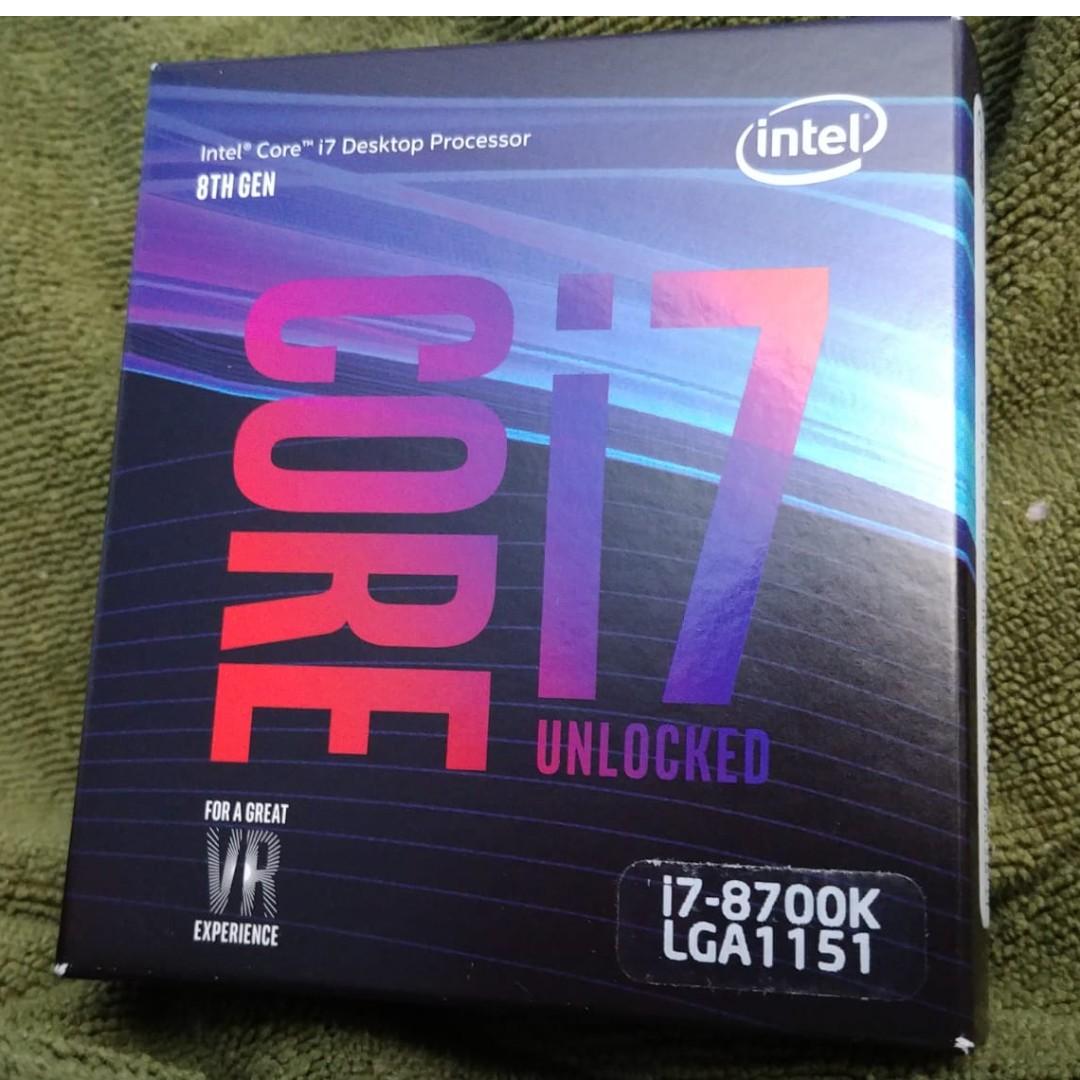 Bnib Sealed Intel Core I7 8700k Electronics Computer Parts Accessories On Carousell