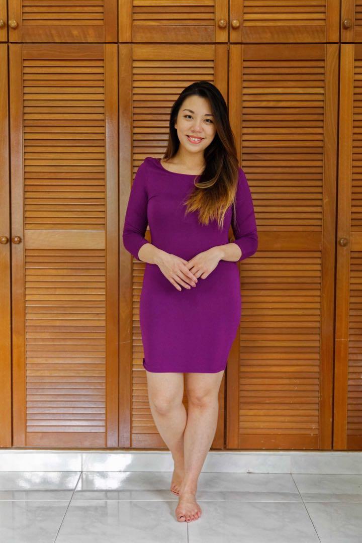 BNWT Forever 21 Purple Bodycon Dress Women s Fashion Dresses