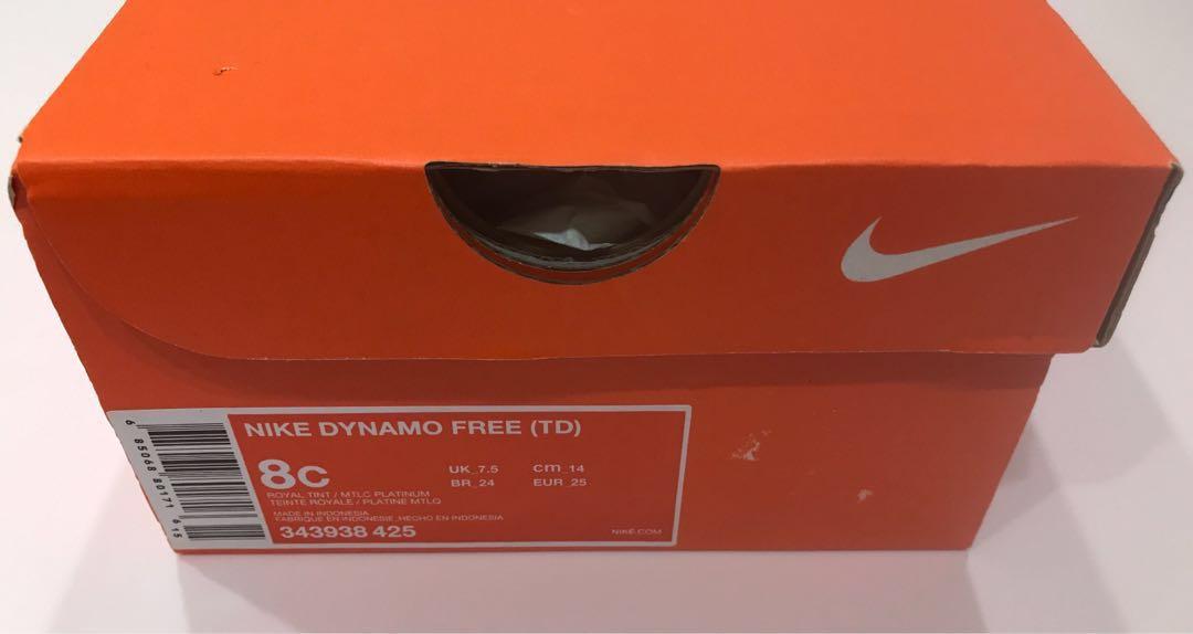 nike size for 1 year old