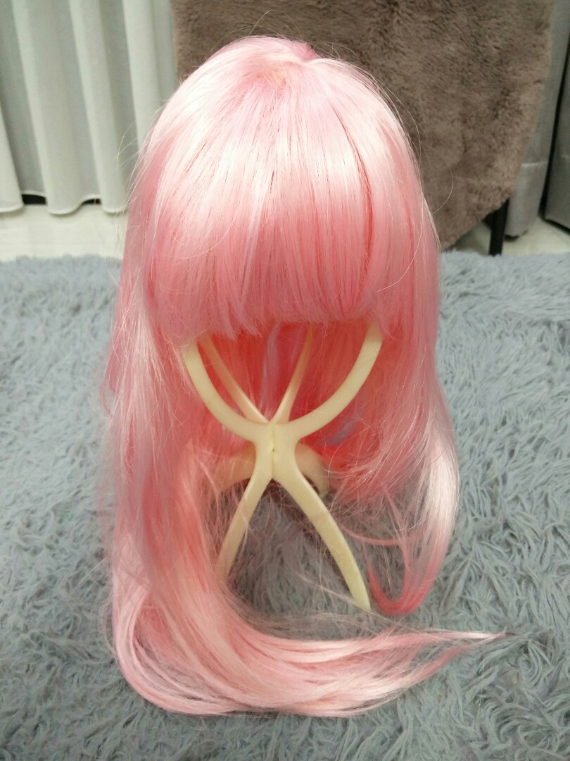 Pink 60 hot sale cm wig
