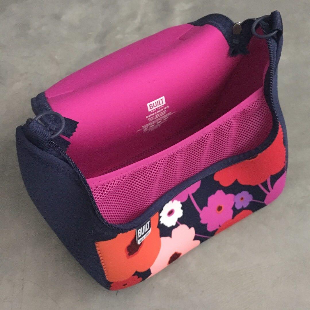 BUILT NY Bistro Neoprene Crossbody Lunch Bag Lush Flower Blue