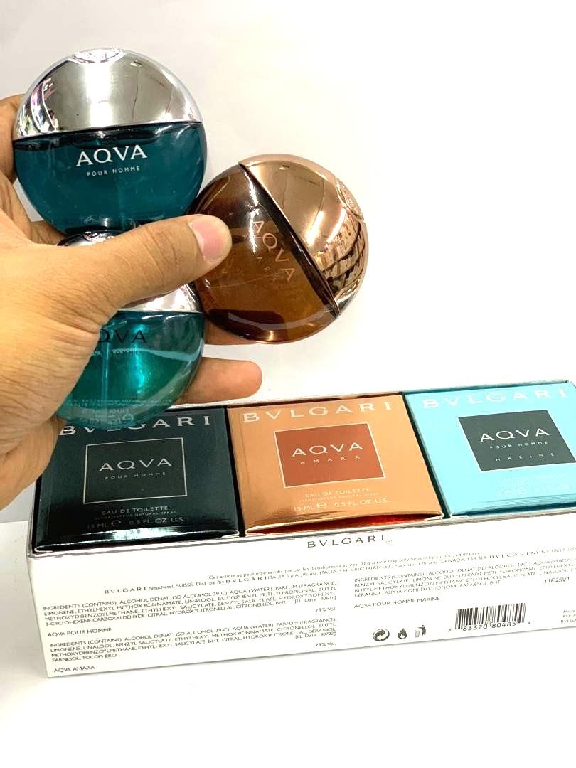 Bvlgari Aqva 3in1 Set 15ml x 3 Perfume Beauty Personal Care
