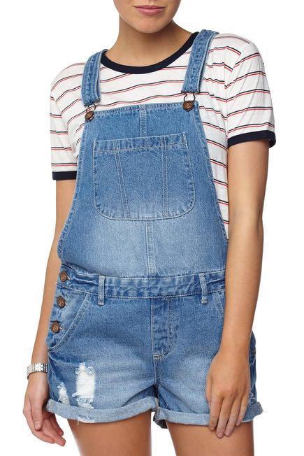 Denim Cotton On Overall Shorts