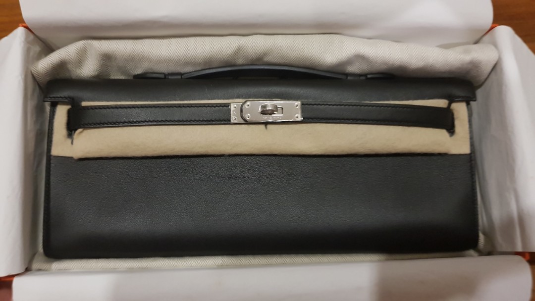 Hermes Brand New Kelly Cut, Black in Swift. GHW, Stamp D, Luxury, Bags &  Wallets on Carousell