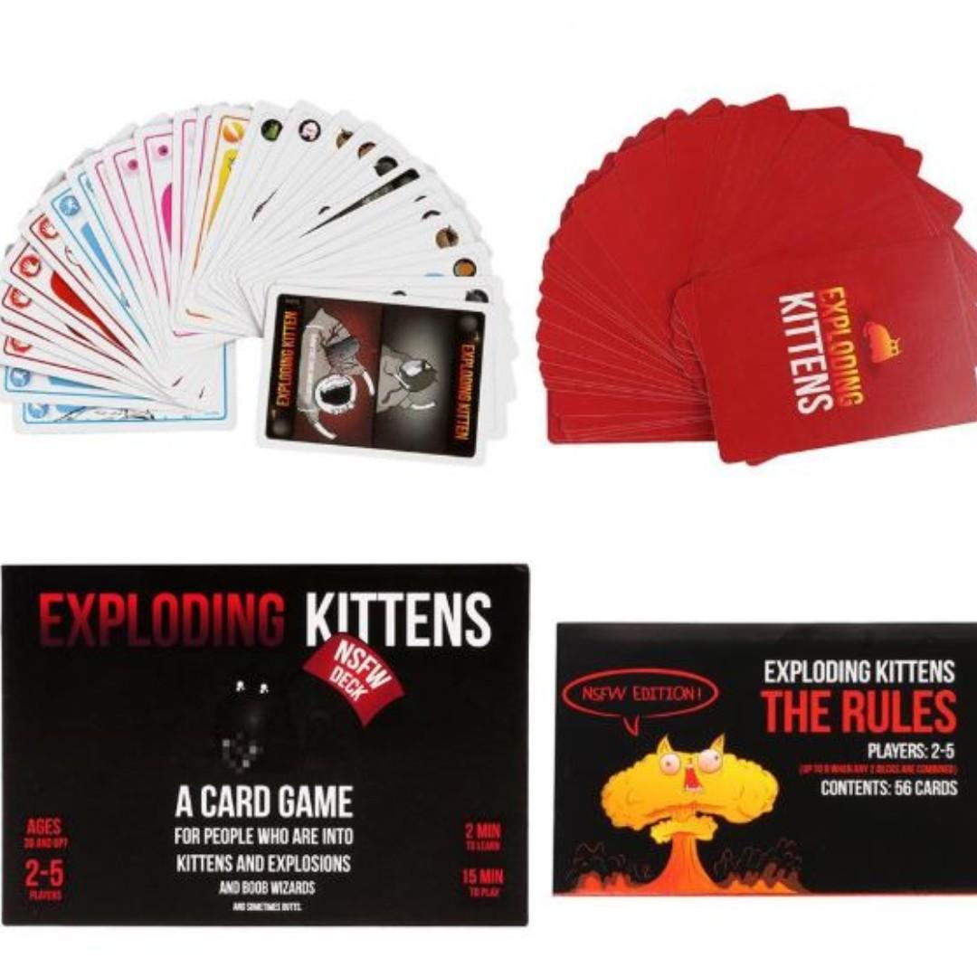 Imploding Exploding Kittens Card (Category: Toys & Games) located in Seri Kembangan. Submitted by carrie_si (Listing ID 203646917, Image 3). Description: Material: paper card RM20 for exploding kitten (different size with imploding) RM20 for imploding kitten (different size with exploding) RM15 for streaking kitten Size: 165*145*40mm/6.5*5.71*1.57" Weight: 211g Style: Red, Black, Expansion.