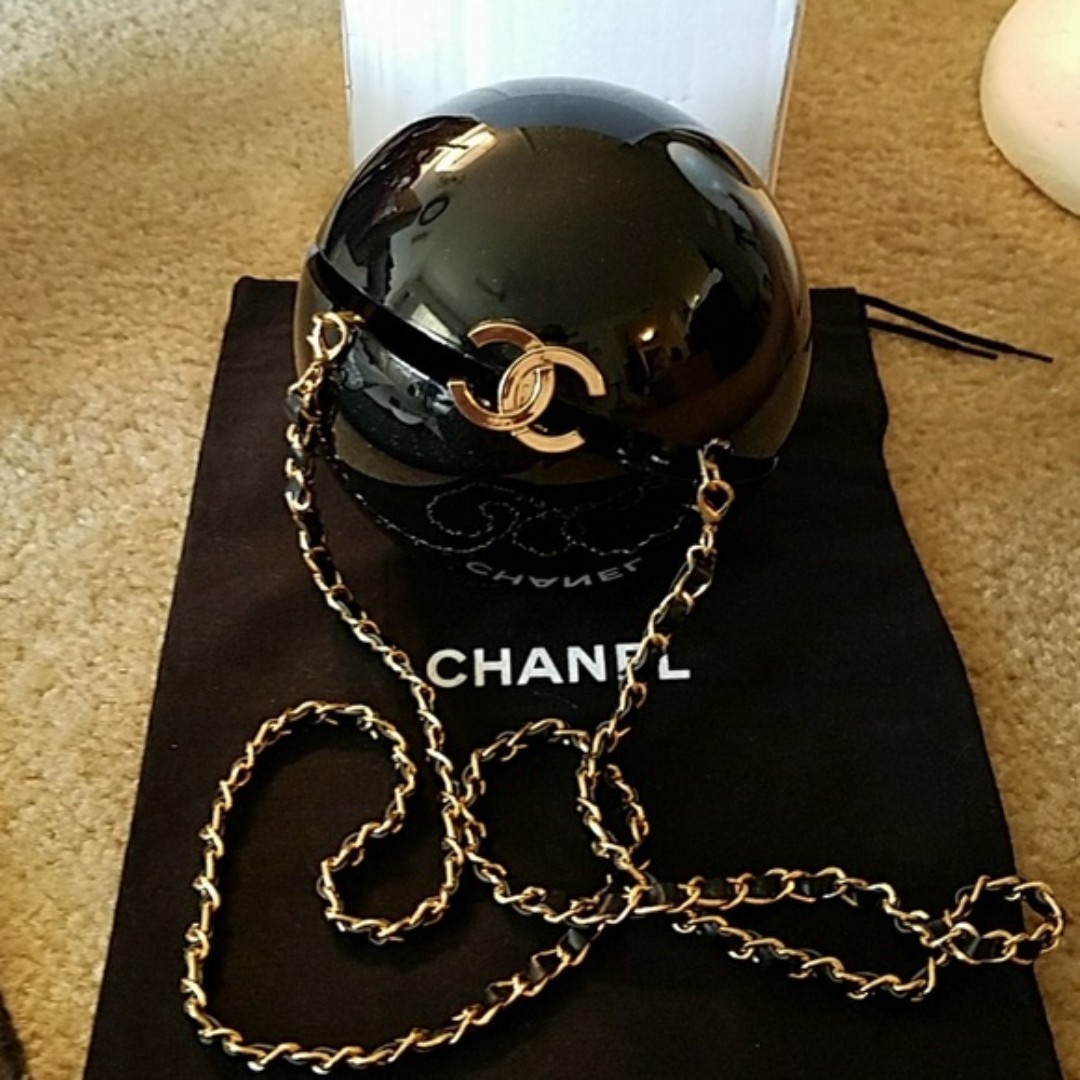 Instock CC Beauty VIP Plexiglass Pearl Ball Bag Black with Chain Sling Strap FREE Post Women s Fashion Jewelry Organisers Accessory holder box organizers on Carousell