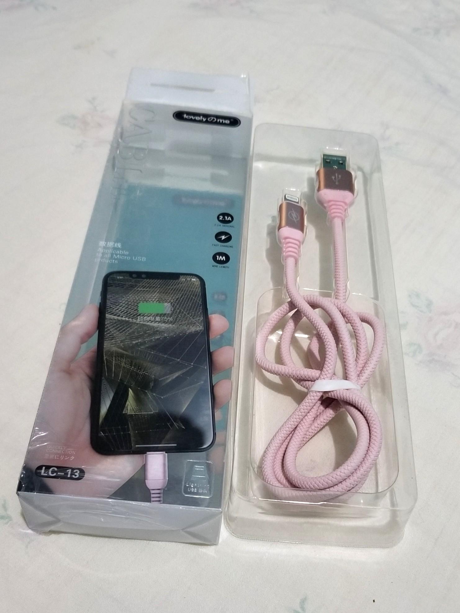 Iphone Cord (Lightning) (Category: Chargers & Cables) located in Santa Rosa. Submitted by love.princess (Listing ID 203685683, Image 1). Description: New iPhone Cord (Lightning) Pink Bought in SM for 149.75 Tinesting lang. I have color Gray too. Selling for the same price. RFS: Decluttering Prefer meetup place: Sta. Rosa, Binan, Cabuyao, Batangas City.
