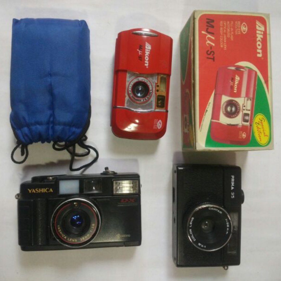 kamera analog jadul yashica prima aikon display paketan, Fotografi di