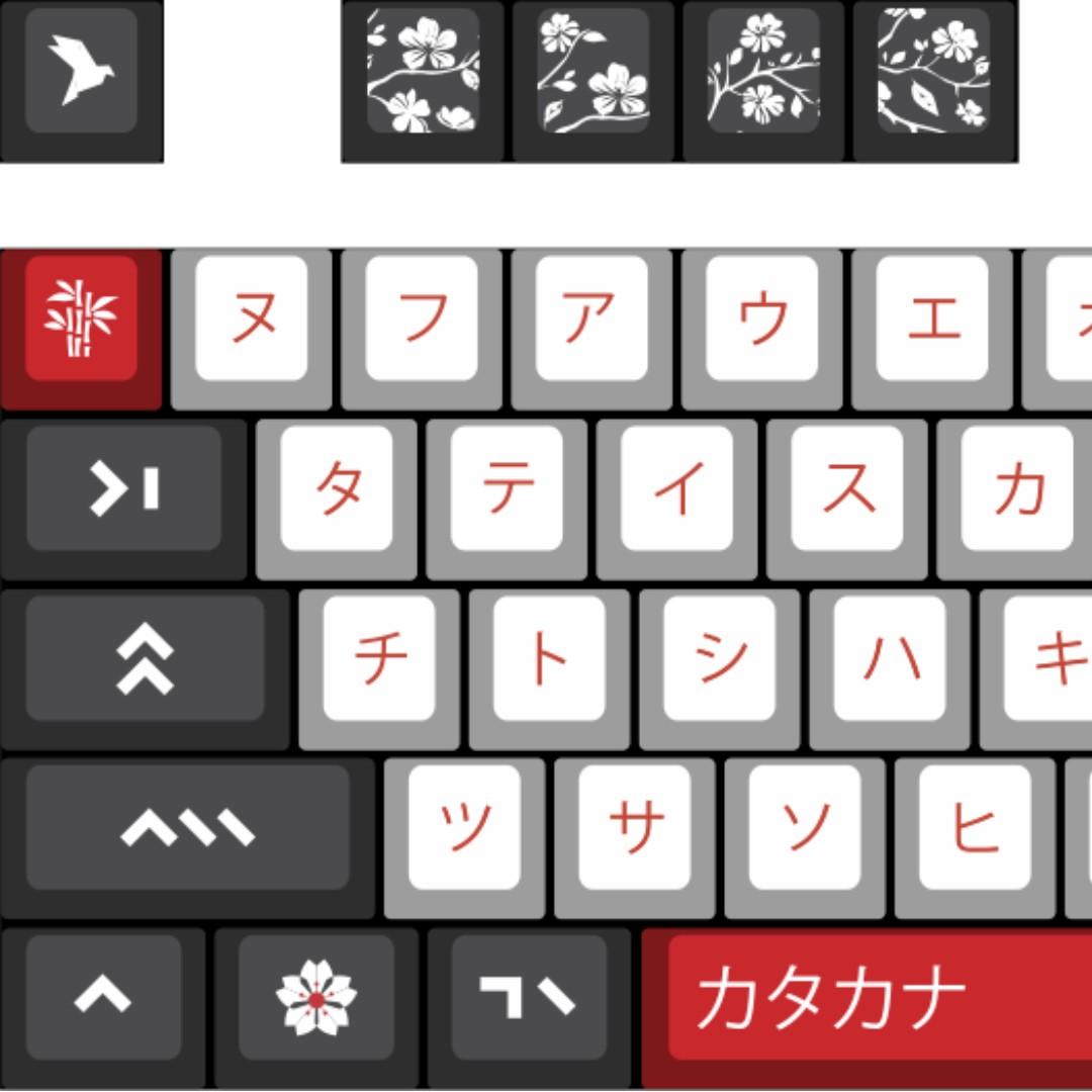 Katakana by Marius 104Key Keycap Set for Mechanical Keyboards