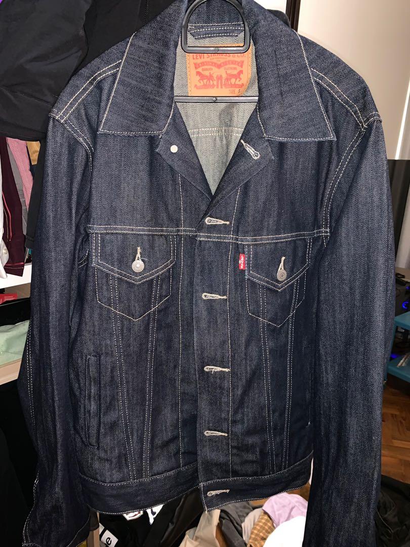 raw denim trucker jacket