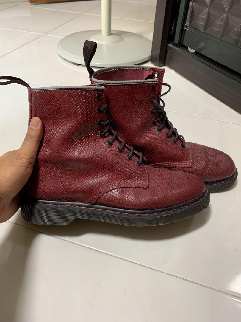 Limited Edition Dr Martens Wine Snakeskin BLACK FRIDAY FAST DEAL