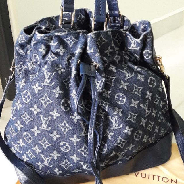LV Denim bucket bag, Women's Fashion, Bags & Wallets, Tote Bags on