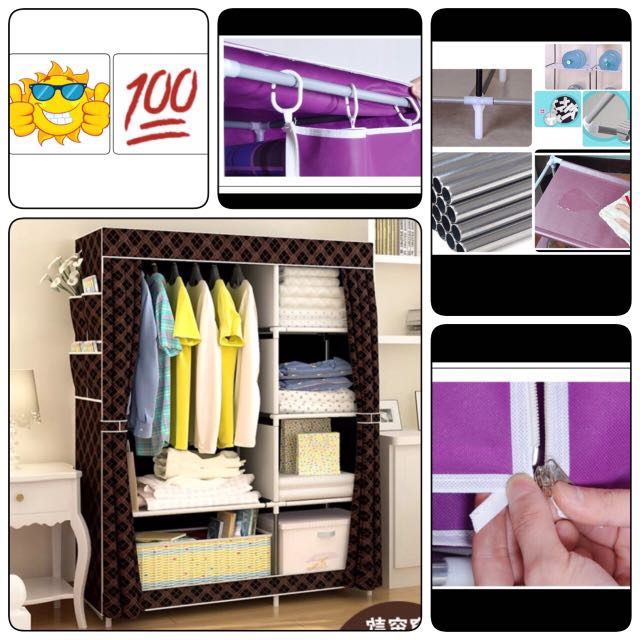 Medium Wardrobe Or Storage Cabinet Furniture Shelves Drawers
