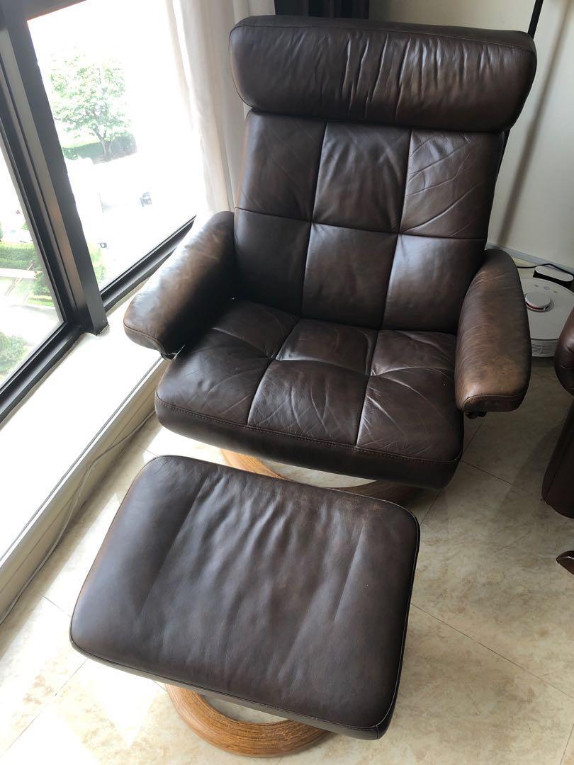 Original Stressless Sofa Chair With Ottoman Furniture Sofas On Original Stressless Sofa Chair With