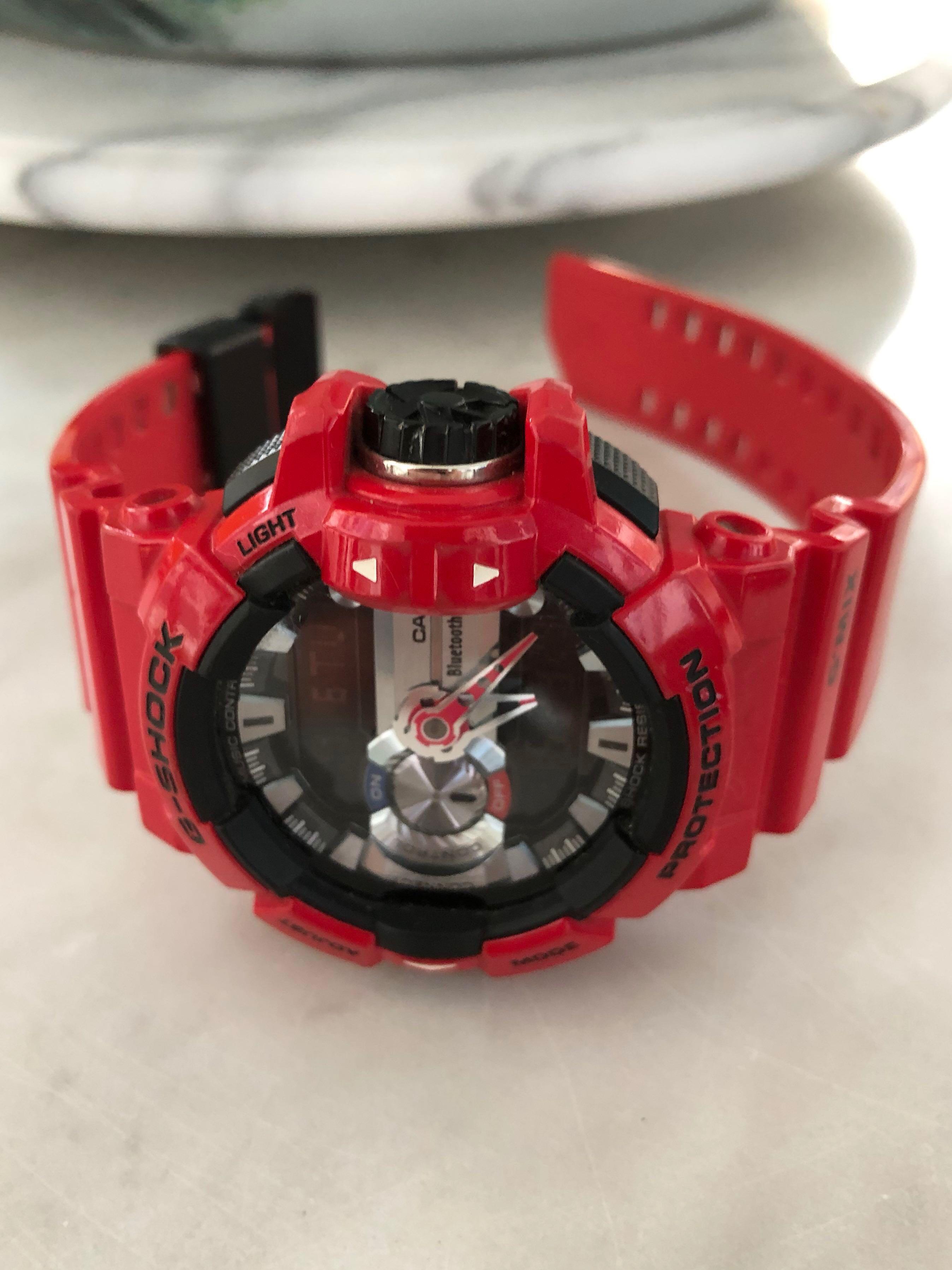 Red G Shock W Bluetooth Men S Fashion Watches On Carousell