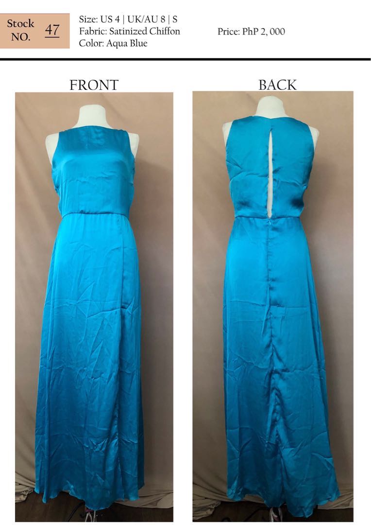 aqua chiffon dress