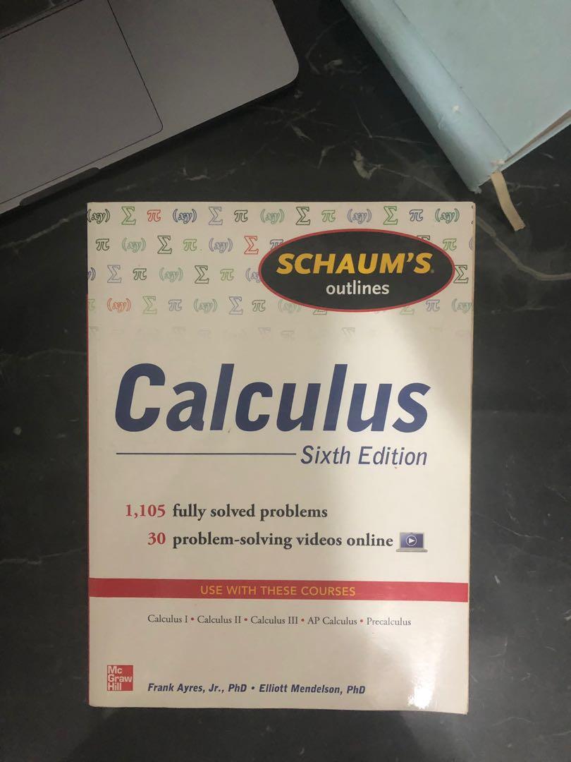 Schaum S Outline Of Calculus Ma1505 Ma1506 Books Stationery Textbooks Tertiary On Carousell