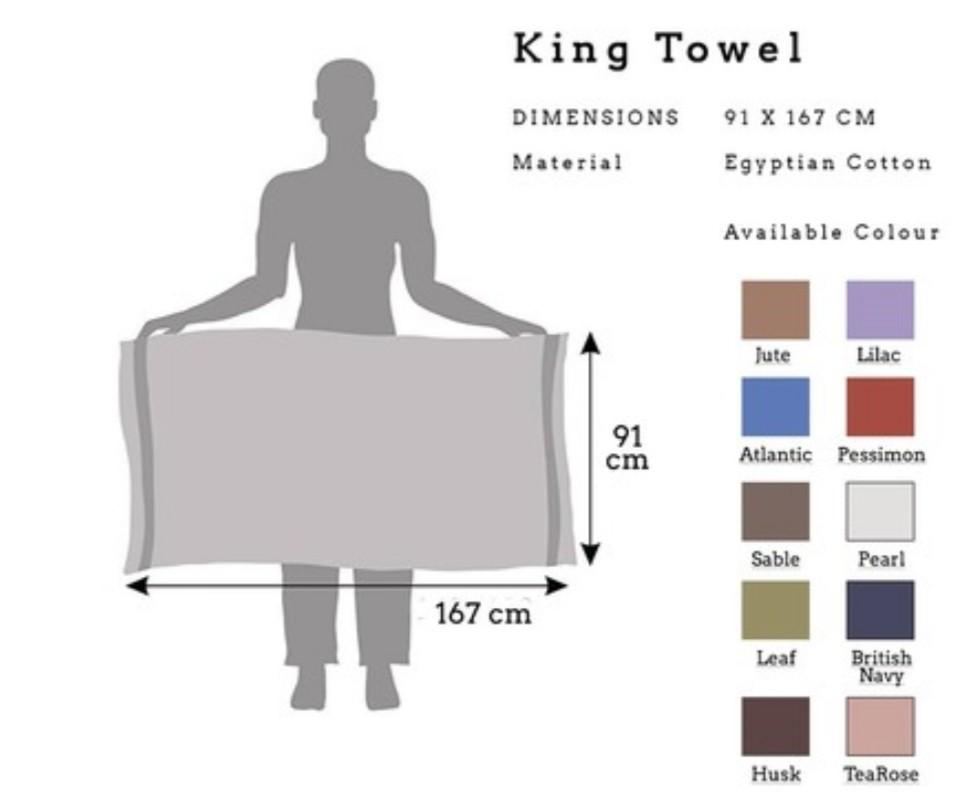 King size towel discount dimensions