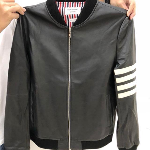 thom browne leather jacket